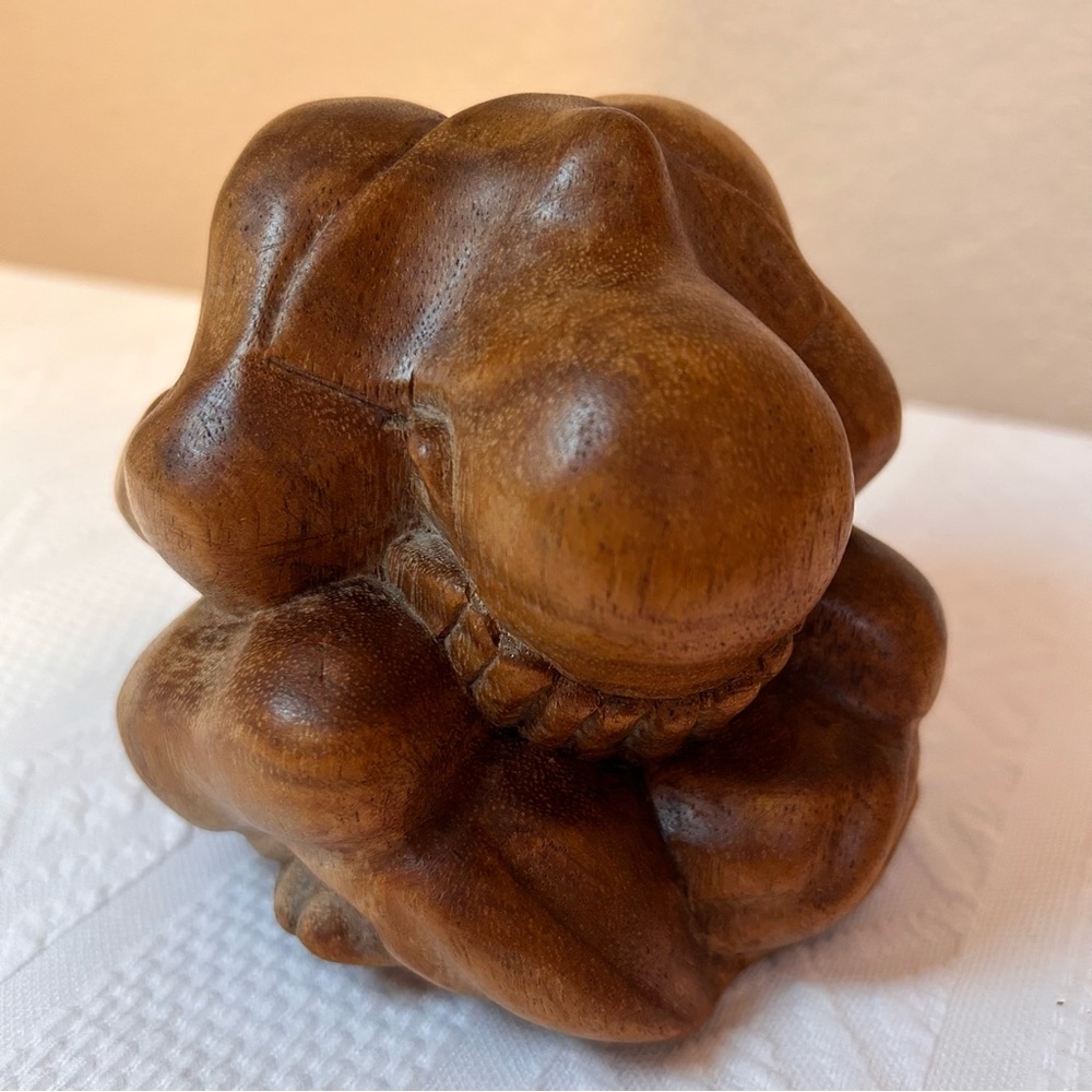 Weeping Buddha Handcrafted Wooden Sculpture Statue Made‎  in Indonesia